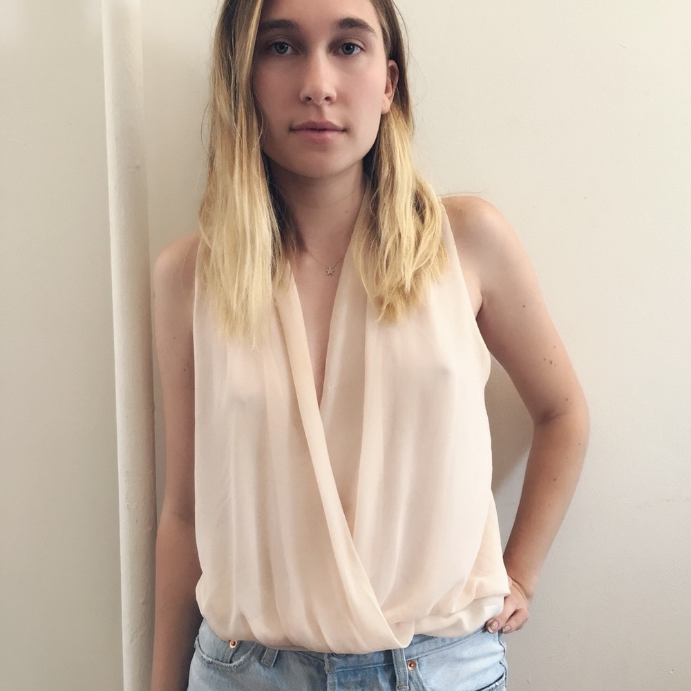 Cream chiffon blouse